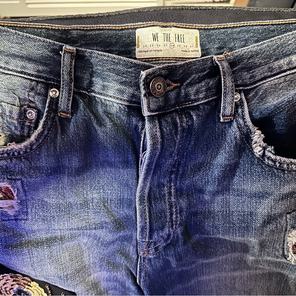 Free People Blue Ankle & Cropped Jeans